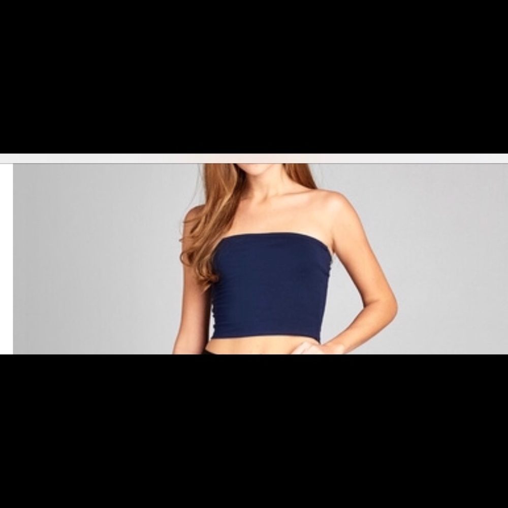 Navy blue crop top - Picture 2 of 8